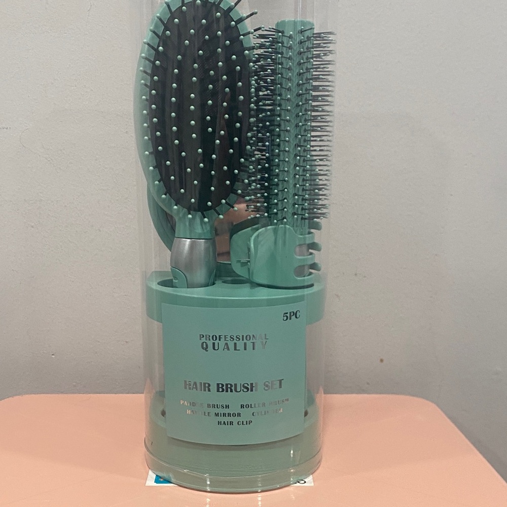 Teal Hair Brush Set